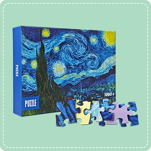 Blue Cardboard Puzzle-1
