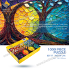 1000P Grey Card Colorful Tree Puzzle
