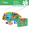 Kids' Educational White Card Puzzle | Irregular Panda 486*306mm | With 1:1 Reference Image & PE Bag | 220*160*45mm Box
