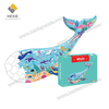 kids educational white card puzzle whale shape