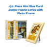 Van Gogh sunflower puzzle with wooden frame