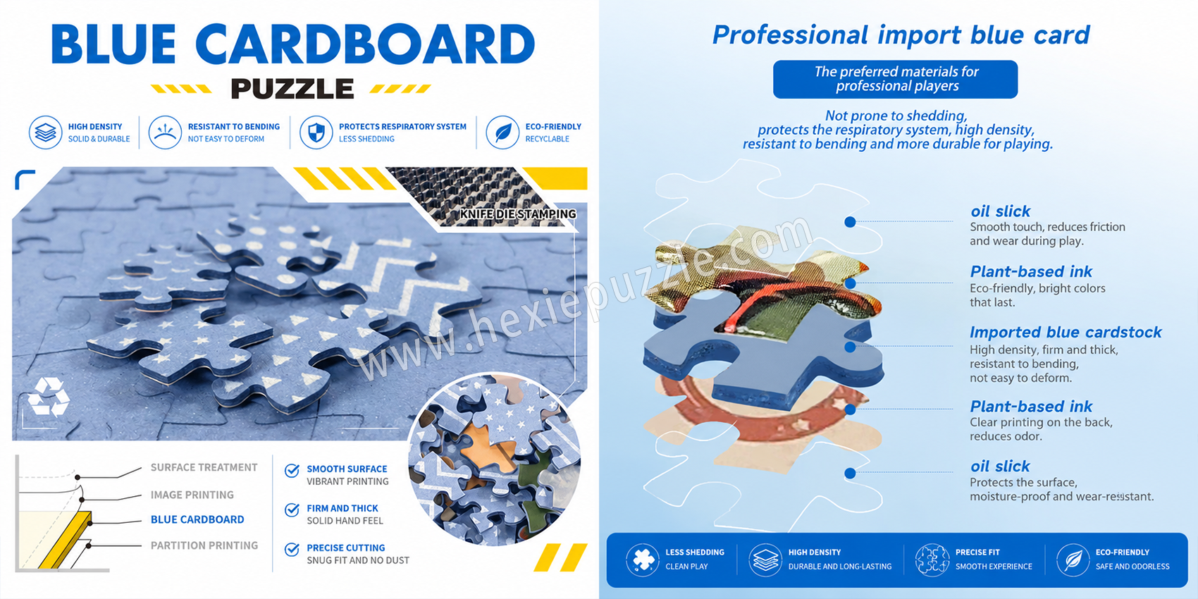 blue cardboard puzzle