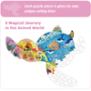 Kids' Educational White Card Puzzle | Irregular Sea Turtle 480*374mm | With 1:1 Reference Image & PE Bag | 220*160*45mm Box