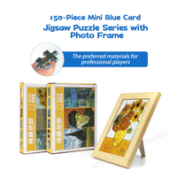 Van Gogh sunflower puzzle with wooden frame