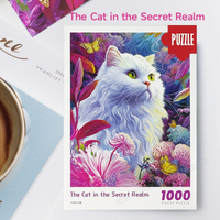 Grey Card Cat in Secret Land Puzzle