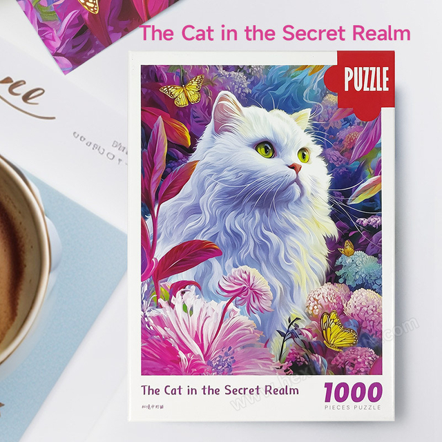 Grey Card Cat in Secret Land Puzzle