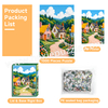 National Parks 1000-Piece Jigsaw Puzzle | 700x500mm Premium Grey Chipboard | 63 U.S. National Parks Collage Art with 1:1 HD Poster