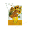 Van Gogh sunflower puzzle with wooden frame