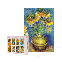 300 Piece Plastic Puzzle of Famous Fritillaria Flower Painting | 380x260mm Finished Size | 22016045mm Color Box | 0.3kg Weight | With Reference Image