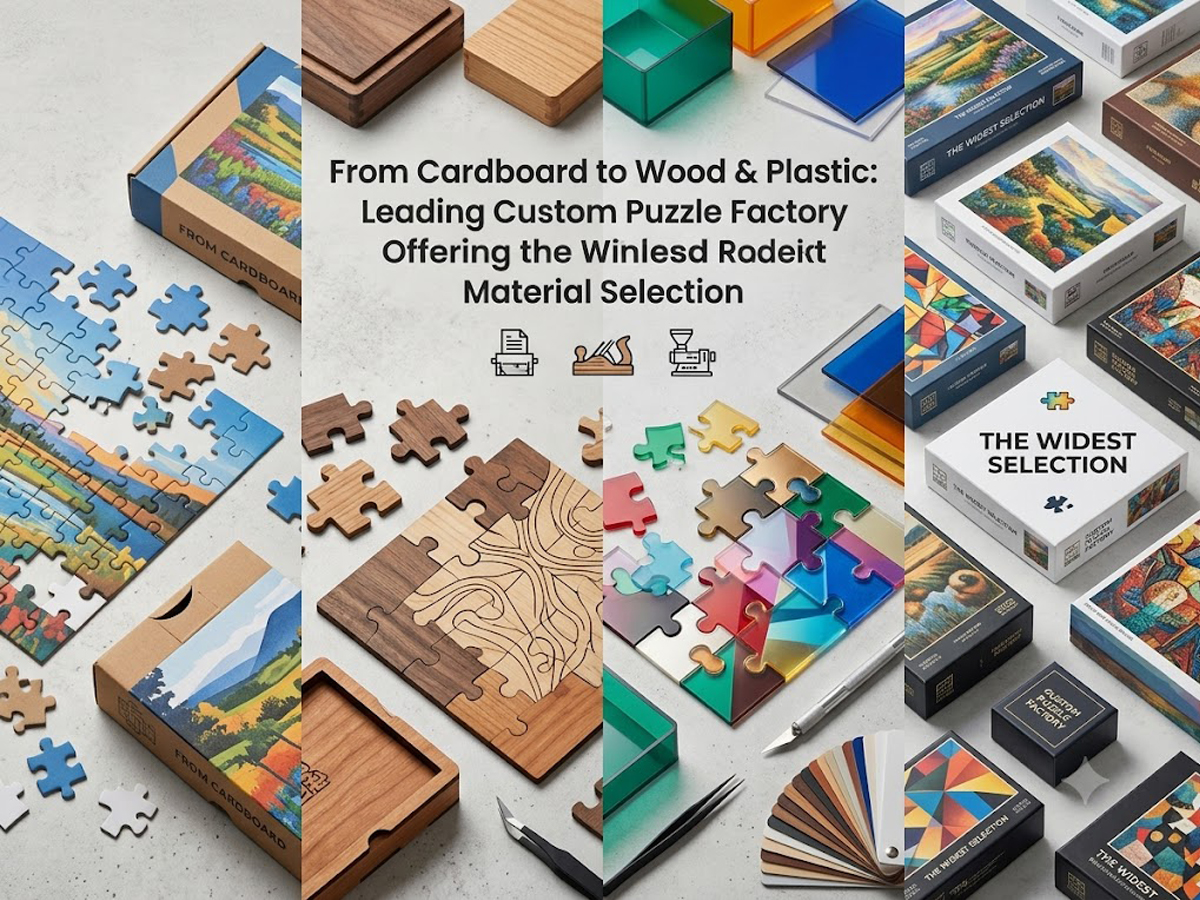 From Cardboard to Wood & Plastic: Leading Custom Puzzle Factory Offering the Widest Material Selection