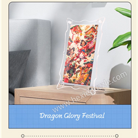 Acrylic Plastic Dragon Festival Puzzle | 52-Piece Clear Plastic Jigsaw | Finished Size 130x210mm with 1:1 Poster, Sachet, Sorting Trays & Glue Powder