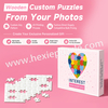 Custom Wooden Photo Jigsaw Puzzle | UV Printed from Your Photo | Personalized Gift with Gift Box & Reference Poster | Factory Direct