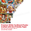 Christmas Advent Calendar Jigsaw Puzzle 1000 Pieces | 24-in-1 Themed Combo Puzzle | 70x50cm White Cardboard with 1:1 HD Poster