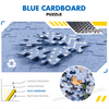 blue cardboard puzzle