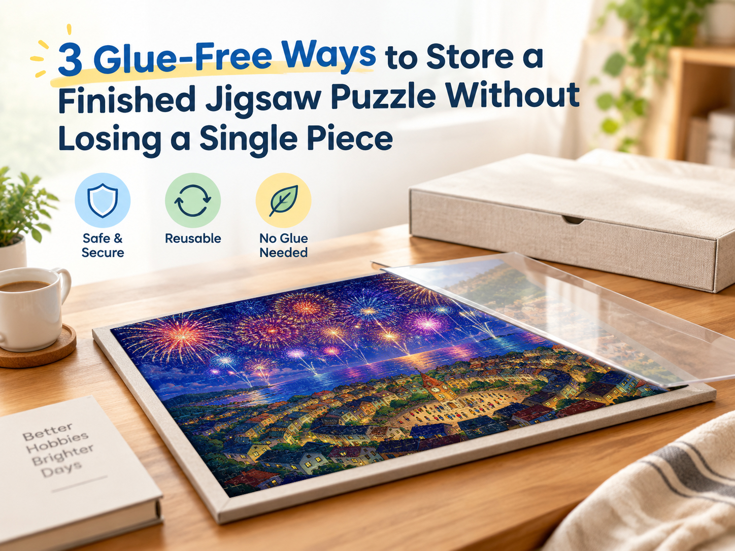 3 Glue-Free Ways to Store a Finished Jigsaw Puzzle Without Losing a Single Piece