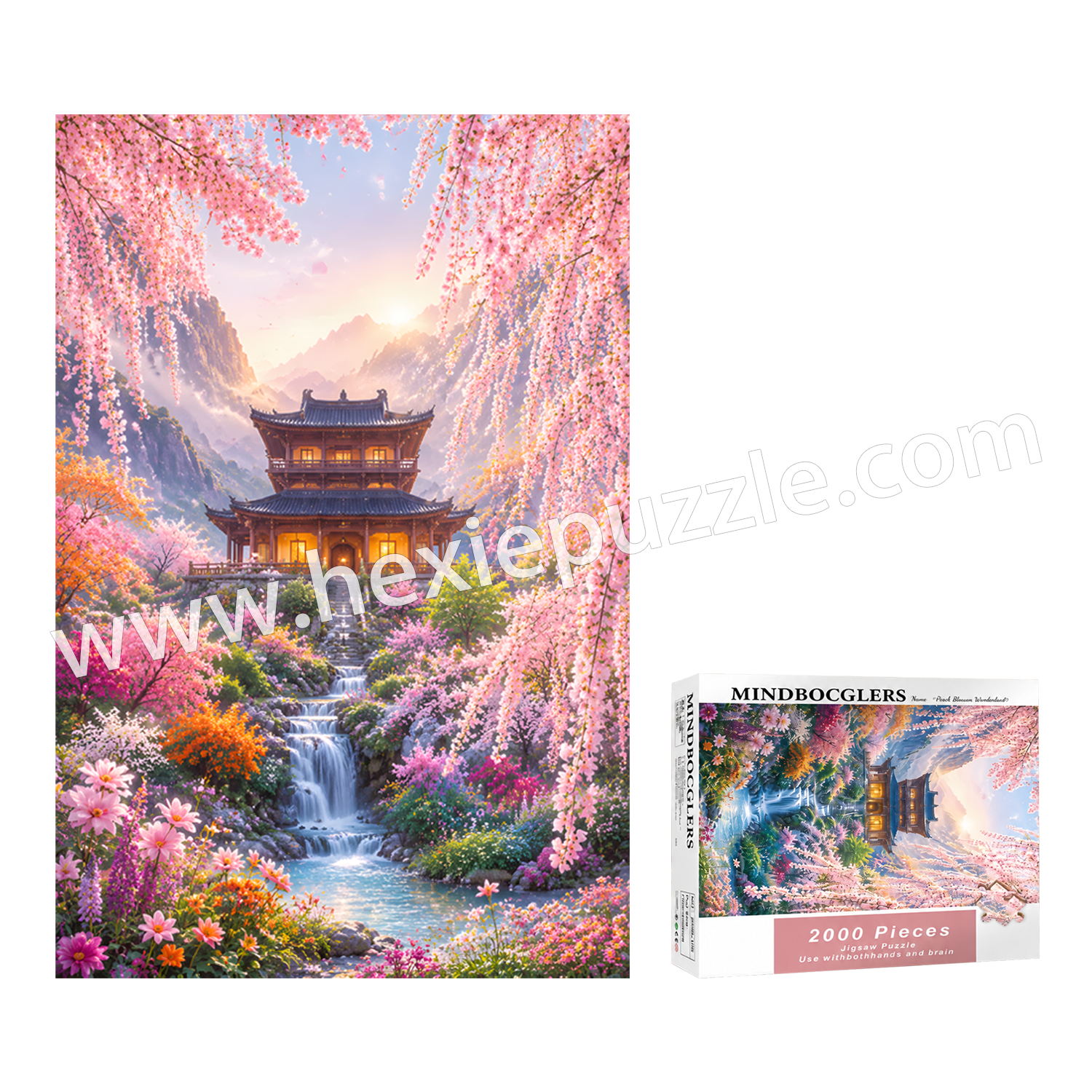 Mindbogglers 2000-Piece Wonderland Puzzle – 700x1000mm Grey Board with 1:1 HD Poster | Premium Adult Jigsaw Challenge