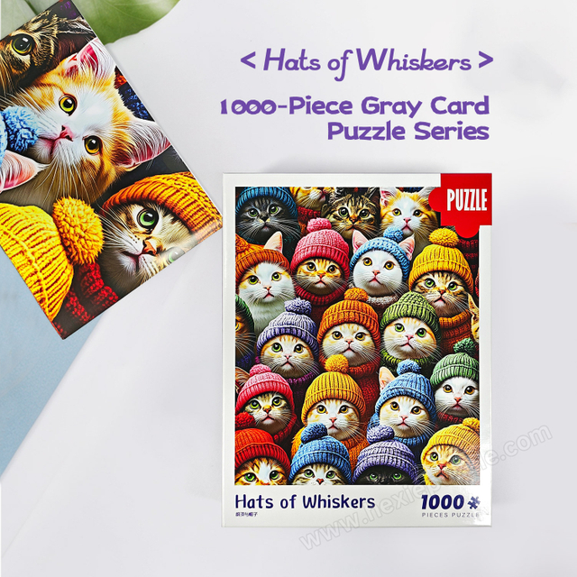 1000 Piece Grey Card Beard And Hat Puzzle 700x500mm 1:1 Original | 0.8kg 255x195x50mm Box