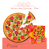 White Card Round Pizza Puzzle