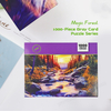 Enchanted Forest 1000-Piece Gray Board Jigsaw Puzzle | Fantasy Magical Forest Art for Adults | Finished Size 700x500mm with 1:1 Poster