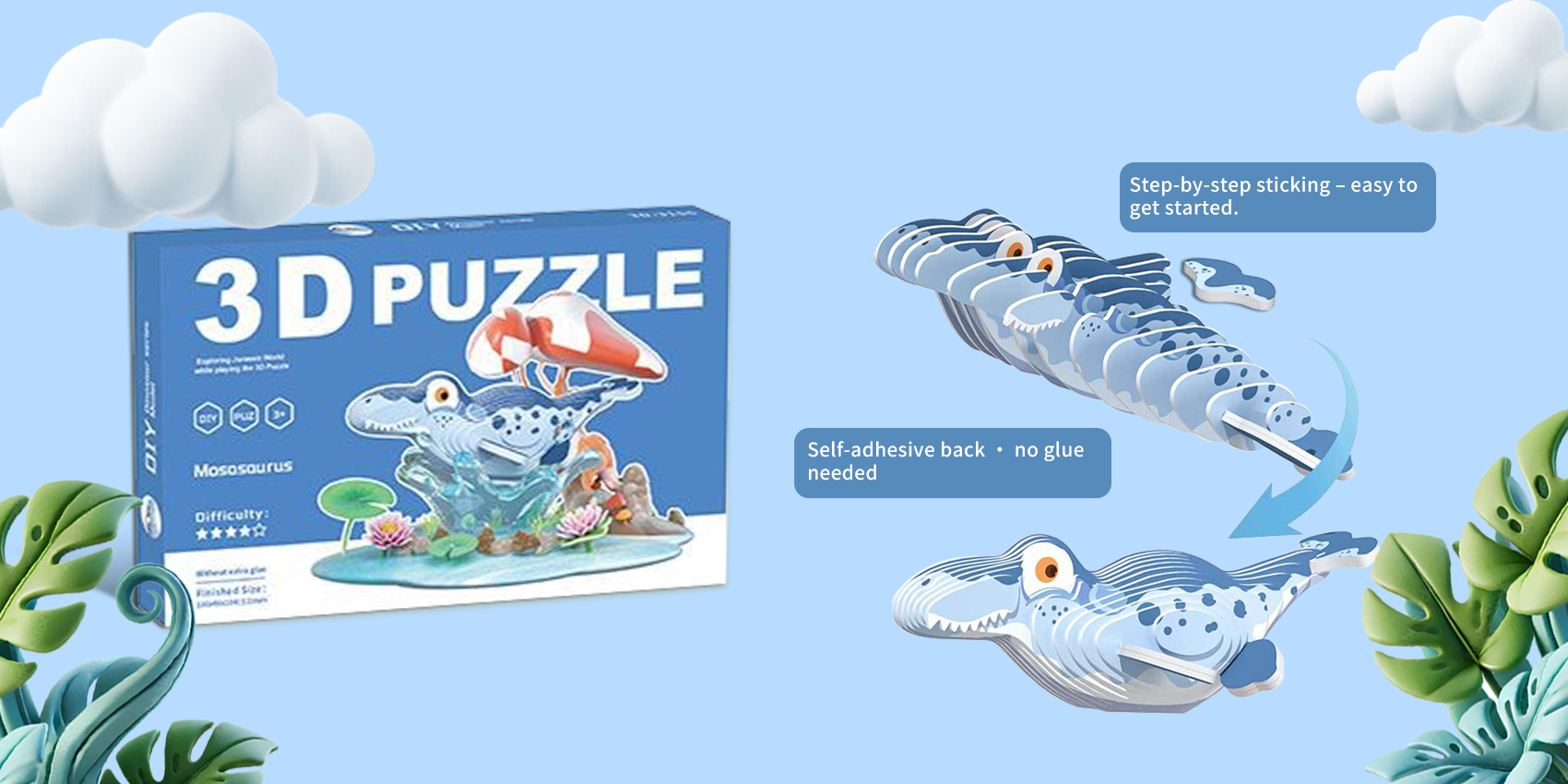 Mosasaurus 3D puzzle