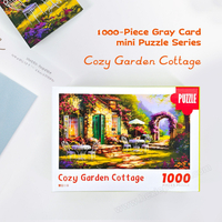1000 Piece Grey Card Cozy Garden Cottage Puzzle 380x260mm 1:1 Original | Educational Brain Game | Gift Ready 180x130x50mm Box | 0.25kg