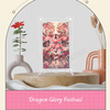 Acrylic Plastic Dragon Festival Puzzle | 52-Piece Clear Plastic Jigsaw | Finished Size 130x210mm with 1:1 Poster, Sachet, Sorting Trays & Glue Powder