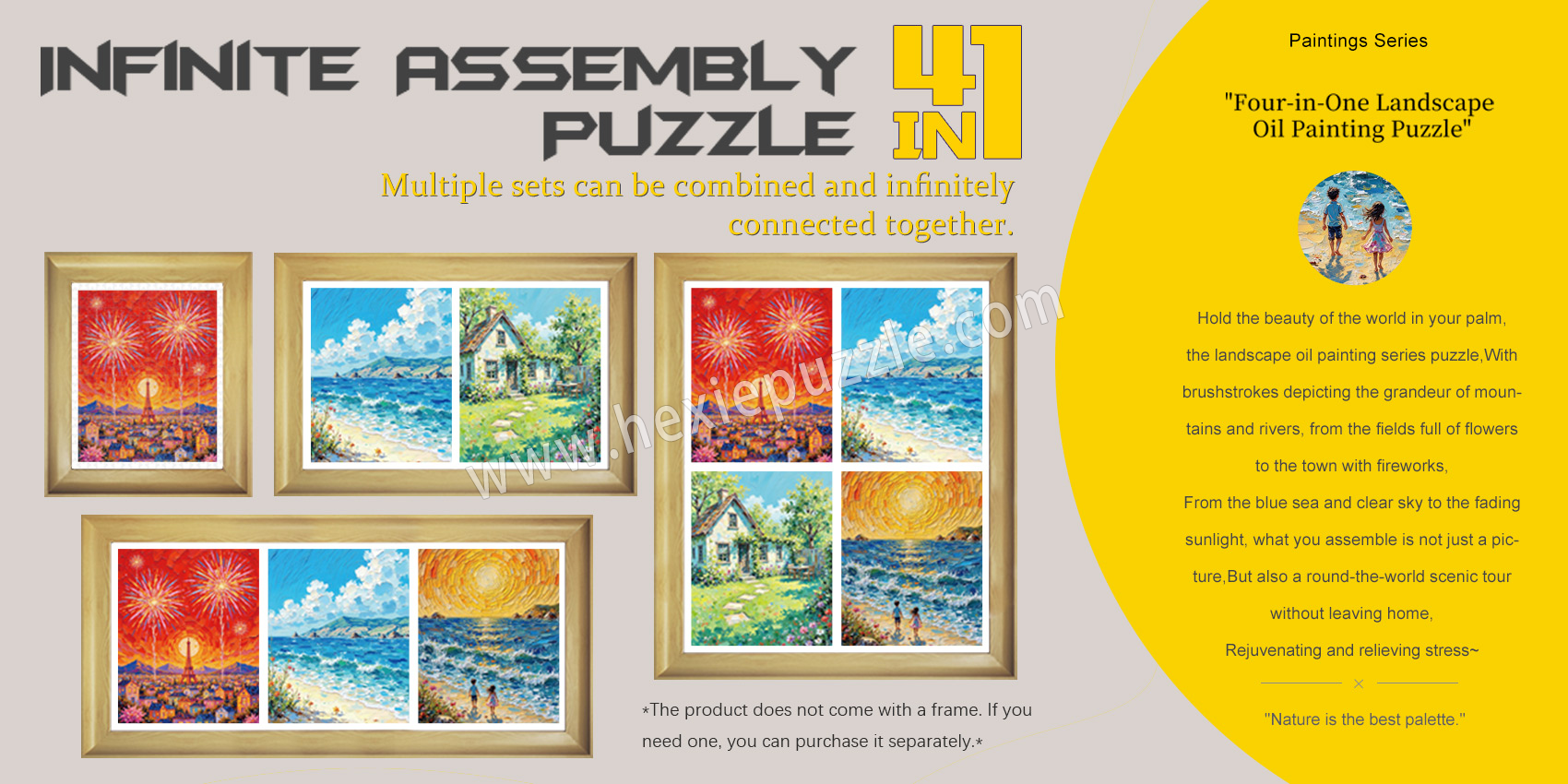 Oil painting modular jigsaw