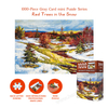 Red Tree in Snow 1000-Piece Gray Board Jigsaw Puzzle | Winter Landscape Art for Adults | Compact Size 380x260mm with 1:1 Poster