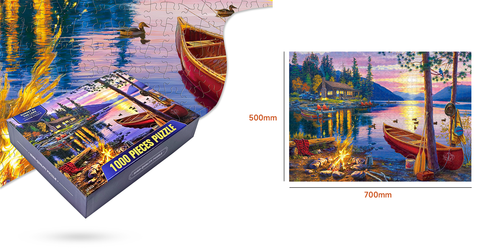Lake sunset puzzle 1000 pieces