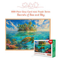1000 Piece Grey Card Sea Sky Secret Realm Puzzle 380x260mm 1:1 Original | Educational Brain Game | Gift Ready 180x130x50mm Box | 0.25kg