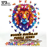 Rainbow lion wooden puzzle 173 pieces