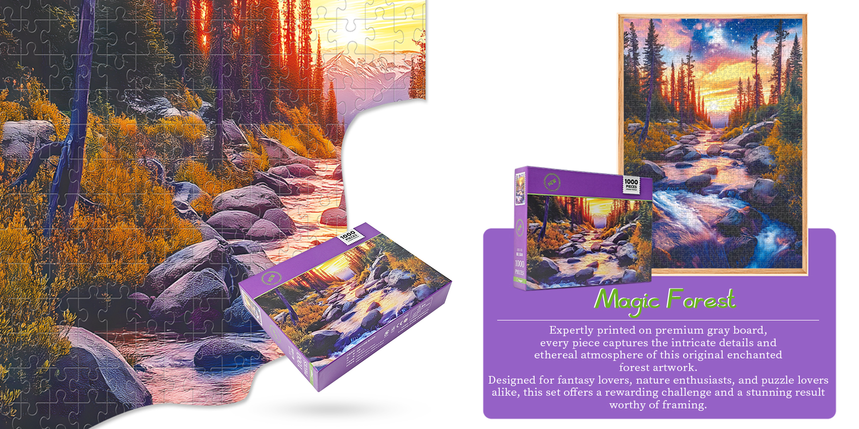 Enchanted forest puzzle 1000 pieces